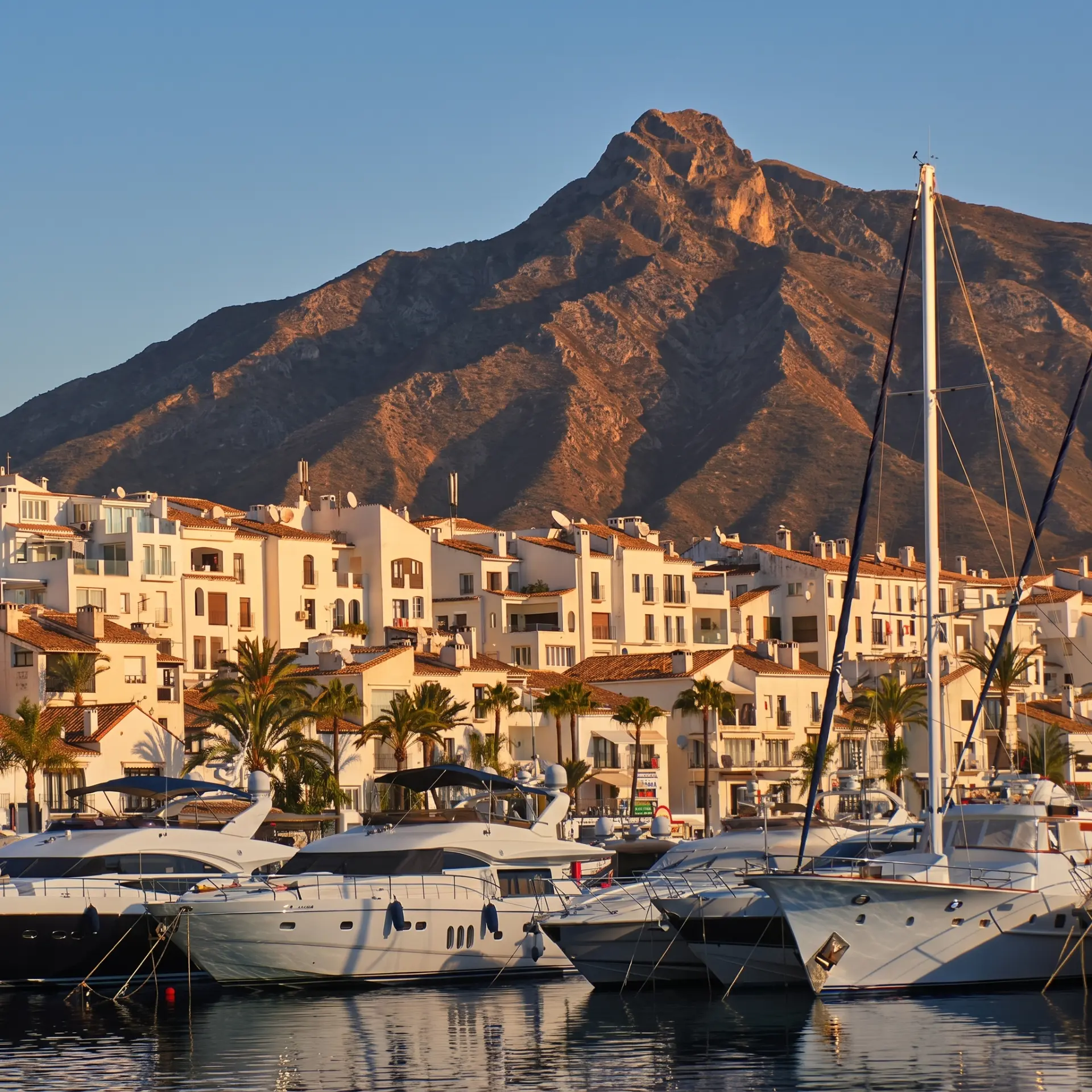Puerto Banús marina beneath La Concha